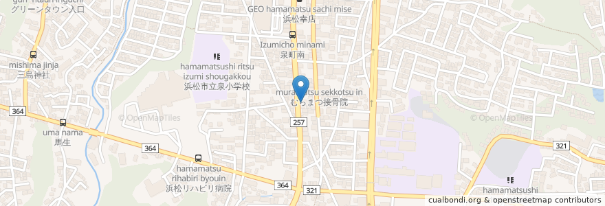 Mapa de ubicacion de 静岡中央銀行 浜松北支店 en اليابان, شيزوكا, 浜松市, 中区.