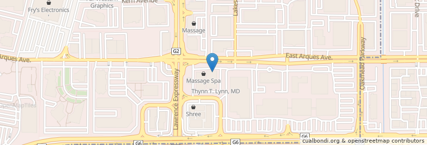 Mapa de ubicacion de Heideh Khalilnejad MD en 美利坚合众国/美利堅合眾國, 加利福尼亚州/加利福尼亞州, 圣克莱拉县, Sunnyvale.