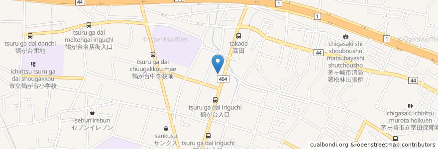 Mapa de ubicacion de スシロー en Japan, Präfektur Kanagawa, 茅ヶ崎市.