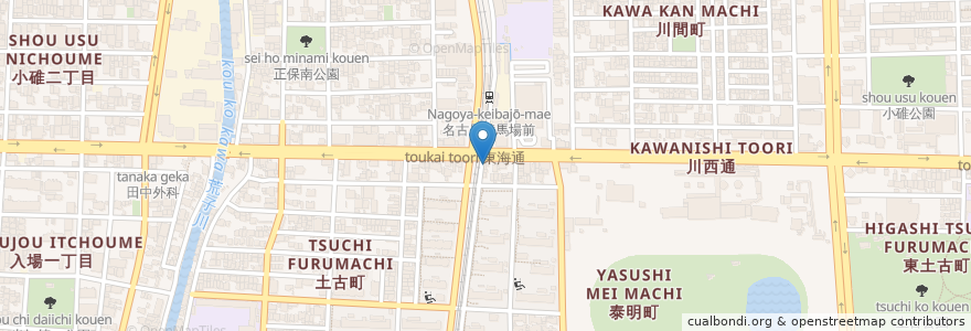 Mapa de ubicacion de カトウ薬局 en 日本, 爱知县, 名古屋市, 港区.