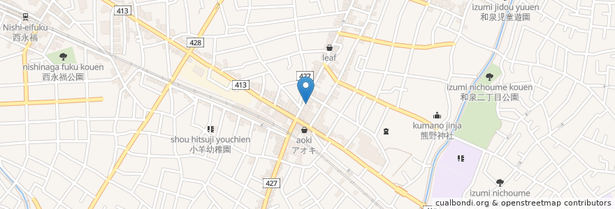 Mapa de ubicacion de ほっと屋 en ژاپن, 東京都, 杉並区.