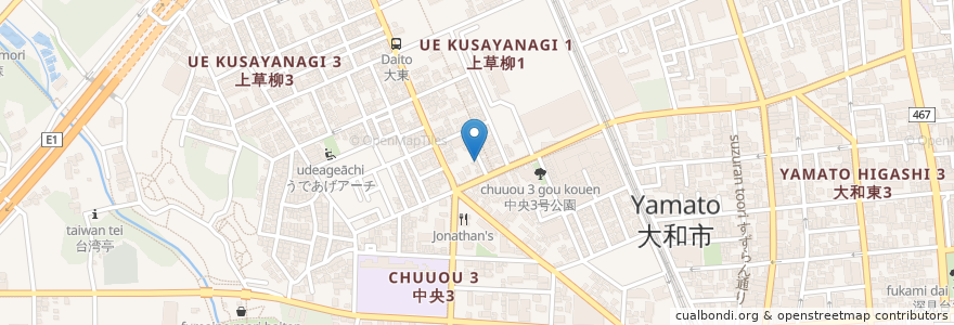 Mapa de ubicacion de 大和市 en Japan, Präfektur Kanagawa, 大和市.