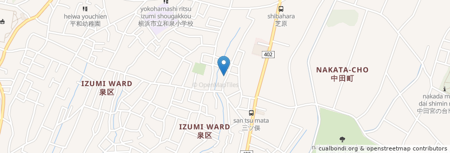 Mapa de ubicacion de 泉区 en Jepun, 神奈川県, 横浜市, 泉区.