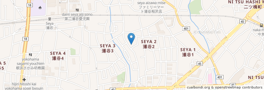 Mapa de ubicacion de 瀬谷区 en 일본, 가나가와현, 요코하마시, 瀬谷区.