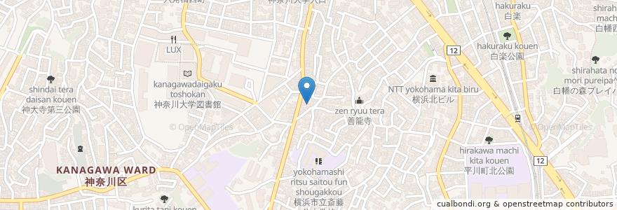 Mapa de ubicacion de Kanagawa Ward en Japan, Kanagawa Prefecture, Yokohama, Kanagawa Ward.