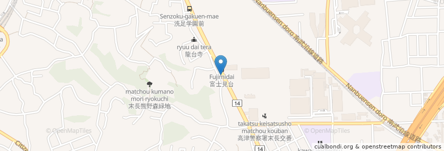 Mapa de ubicacion de 高津区 en Japan, Präfektur Kanagawa, 川崎市, 高津区.