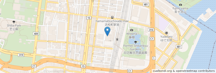 Mapa de ubicacion de 浜松町バスターミナル en Japão, Tóquio, 港区.