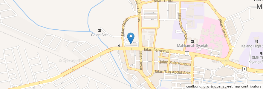 Mapa de ubicacion de Sate Kajang Hj Samuri en Malasia, Selangor, Majlis Perbandaran Kajang.