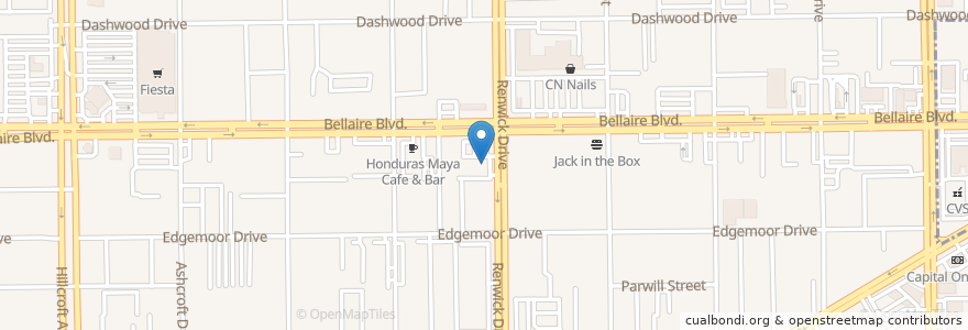 Mapa de ubicacion de Cici's Pizza en Amerika Syarikat, Texas, Houston, Harris County.