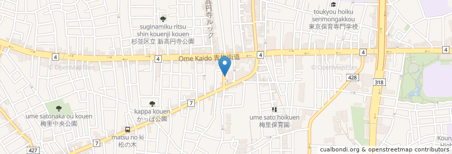 Mapa de ubicacion de 松浦クリニック en اليابان, 東京都, 杉並区.