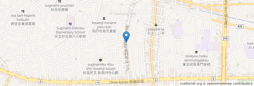 Mapa de ubicacion de 七つ森 en ژاپن, 東京都, 杉並区.