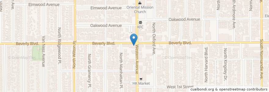 Mapa de ubicacion de BBCN Bank en ایالات متحده آمریکا, کالیفرنیا, Los Angeles County, لوس آنجلس.