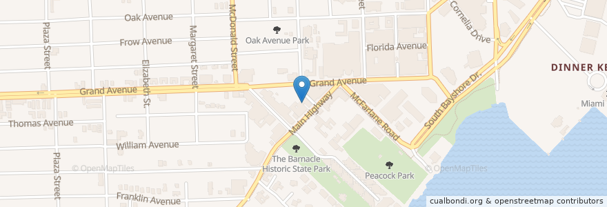 Mapa de ubicacion de Akashi Japanese Restaurant en Estados Unidos De América, Florida, Condado De Miami-Dade, Miami.