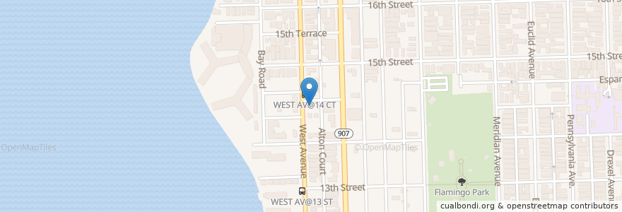 Mapa de ubicacion de Barton G the Restaurant en アメリカ合衆国, フロリダ州, マイアミ・デイド郡, マイアミビーチ.