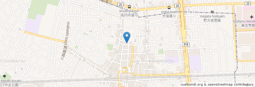 Mapa de ubicacion de 高円寺茶房 en Japan, Tokyo, Suginami.