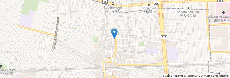 Mapa de ubicacion de くら家 en 日本, 東京都, 杉並区.