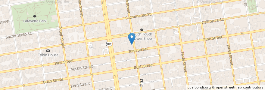 Mapa de ubicacion de Hi-Lo Club en Stati Uniti D'America, California, San Francisco, San Francisco.