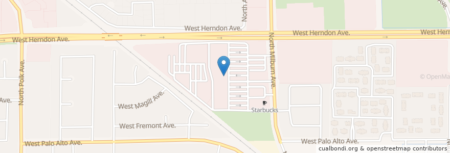 Mapa de ubicacion de Chase en Amerika Syarikat, California, Fresno County, Fresno.