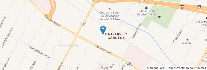 Mapa de ubicacion de Juban's en Stati Uniti D'America, Louisiana, East Baton Rouge Parish, Baton Rouge.