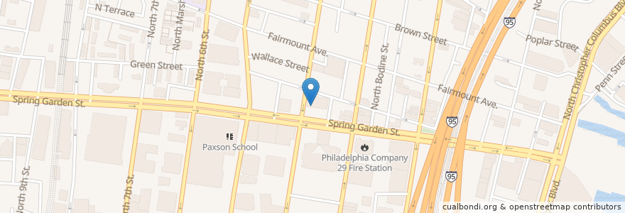 Mapa de ubicacion de Plaza Pizza en Verenigde Staten, Pennsylvania, Philadelphia County, Philadelphia.