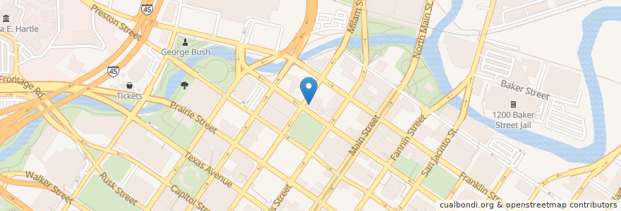 Mapa de ubicacion de Barnaby's Cafe en Verenigde Staten, Texas, Houston, Harris County.