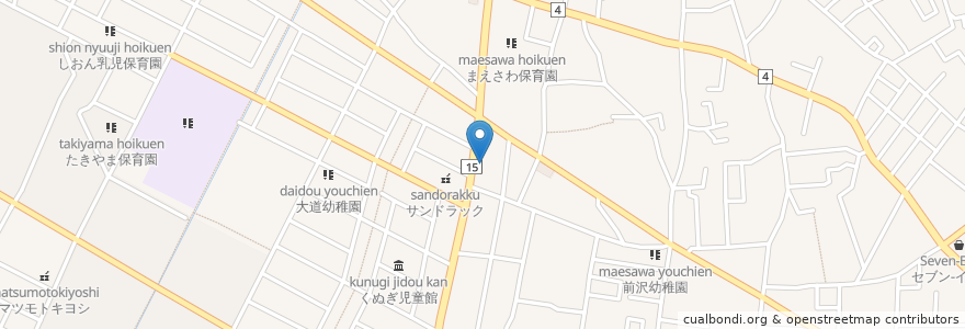 Mapa de ubicacion de リンガーハット en 日本, 東京都, 東久留米市.