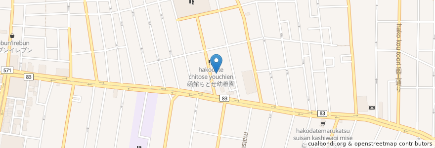 Mapa de ubicacion de 函館千歳キリスト教会 en ژاپن, 北海道, 渡島総合振興局, 函館市.