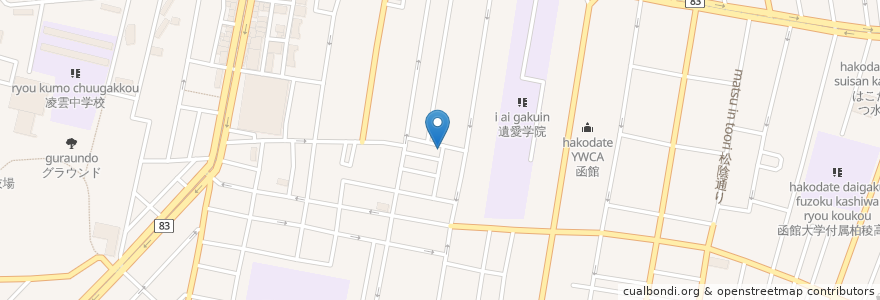 Mapa de ubicacion de 杉並肛門科クリニック en Japan, 北海道, 渡島総合振興局, 函館市.