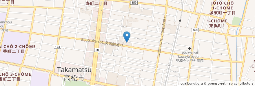 Mapa de ubicacion de 丸亀町ハビット歯科クリニック en Japón, Prefectura De Kagawa, Takamatsu.