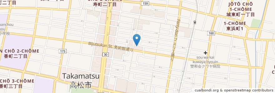 Mapa de ubicacion de 献血ルームオリーブ en Japan, 香川県, 高松市.