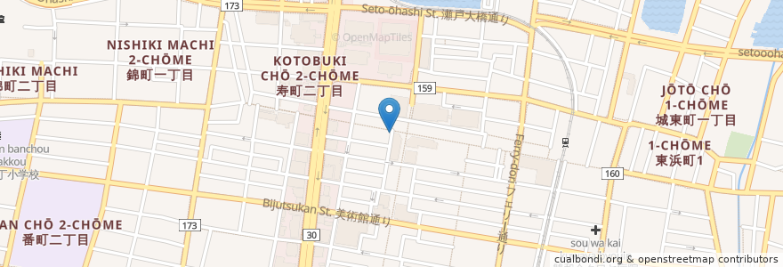Mapa de ubicacion de 丸亀町壱番街駐輪場　2号機 en Japan, Präfektur Kagawa, 高松市.