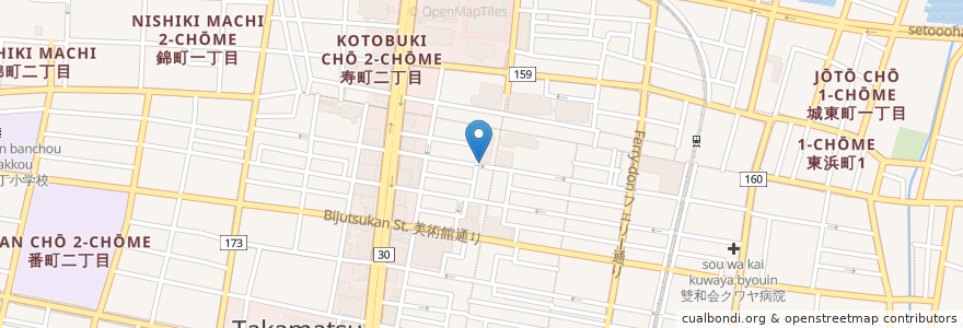 Mapa de ubicacion de 丸亀町壱番街駐輪場　1号機 en Japonya, 香川県, 高松市.