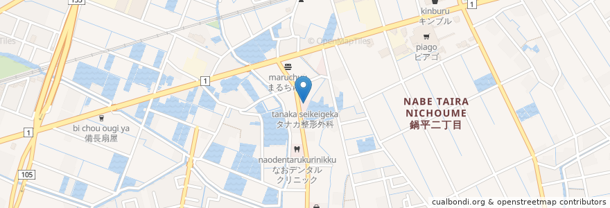 Mapa de ubicacion de タナカ整形外科 en 日本, 愛知県, 弥富市.