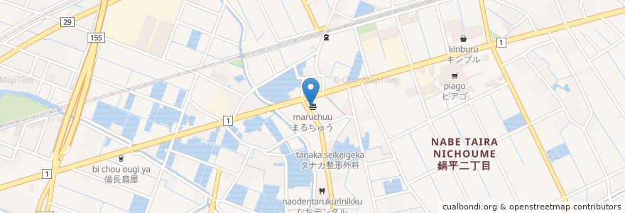 Mapa de ubicacion de まるちゅう en Giappone, Prefettura Di Aichi, 弥富市.
