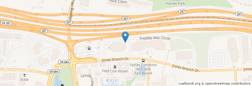 Mapa de ubicacion de PHO 2 Parking Garage en 美利坚合众国/美利堅合眾國, 弗吉尼亚州 / 維吉尼亞州 / 維珍尼亞州, Fairfax County.
