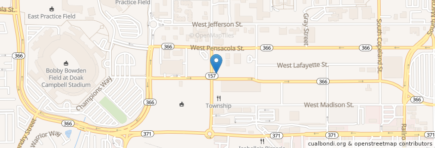 Mapa de ubicacion de FSU Credit Union en Amerika Syarikat, Florida, Leon County, Tallahassee.