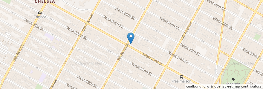 Mapa de ubicacion de Wrapido en Соединённые Штаты Америки, Нью-Йорк, Нью-Йорк, Округ Нью-Йорк, Манхэттен, Manhattan Community Board 4.