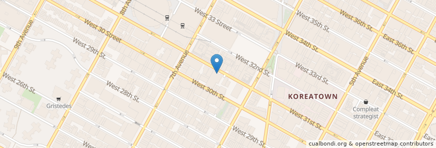 Mapa de ubicacion de Ichiran en 美利坚合众国/美利堅合眾國, 纽约州 / 紐約州, 纽约, 纽约县, Manhattan, Manhattan Community Board 5.