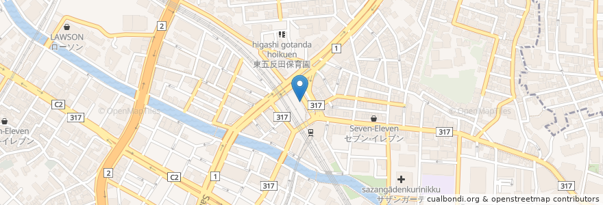 Mapa de ubicacion de 五反田駅 en 日本, 东京都/東京都, 品川区.