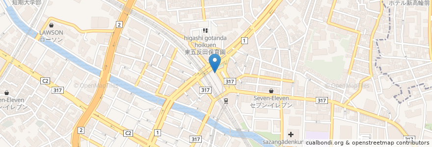 Mapa de ubicacion de 五反田駅 en Giappone, Tokyo, 品川区.