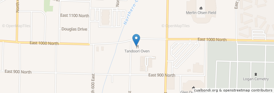 Mapa de ubicacion de Tandoori Oven en Соединённые Штаты Америки, Юта, Cache County, Logan.