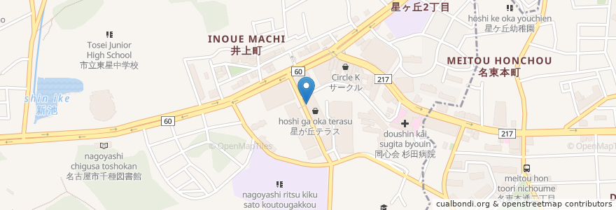 Mapa de ubicacion de 三井住友銀行 en Japan, 愛知県, Nagoya, 千種区.