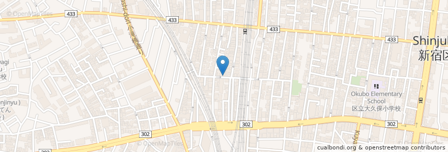 Mapa de ubicacion de あじゃあじゃ en Jepun, 東京都, 新宿区.