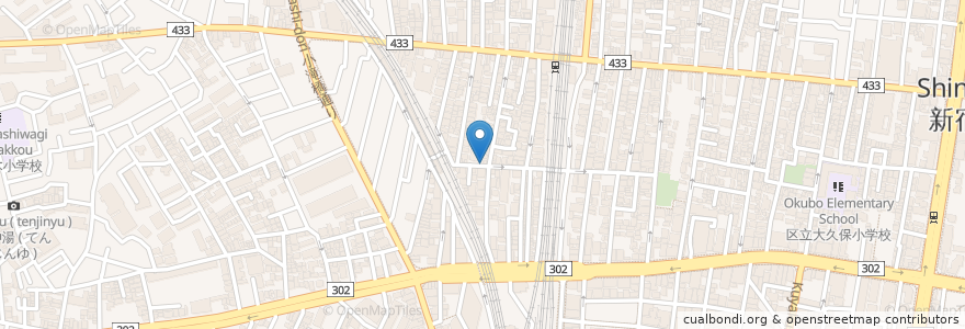 Mapa de ubicacion de ピリカラソース en 日本, 東京都, 新宿区.