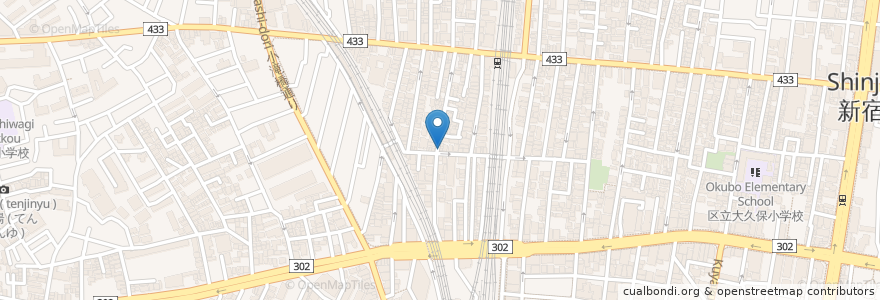 Mapa de ubicacion de 長峰整形外科 en Japan, Tokio, 新宿区.