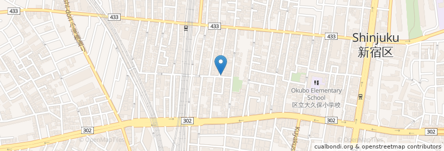 Mapa de ubicacion de チャムナム家 en اليابان, 東京都, 新宿区.