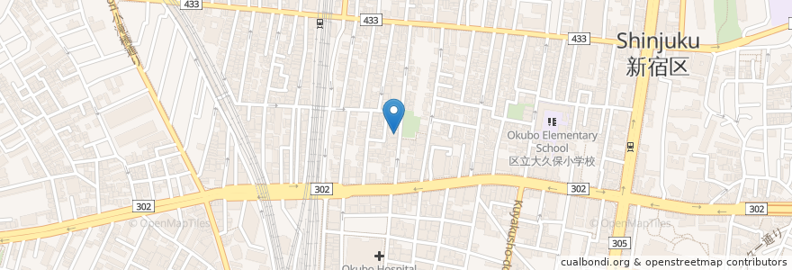 Mapa de ubicacion de ハンス en 日本, 东京都/東京都, 新宿区/新宿區.