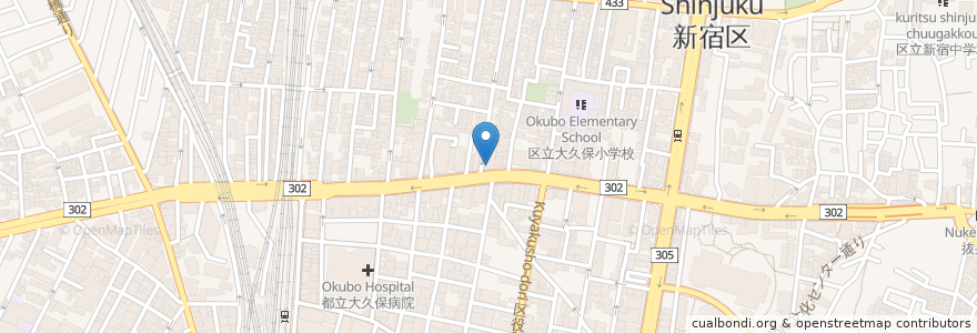 Mapa de ubicacion de 小田クリニック en 日本, 東京都, 新宿区.