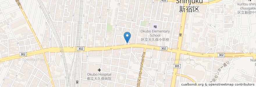 Mapa de ubicacion de 新宿飯店 en Jepun, 東京都, 新宿区.