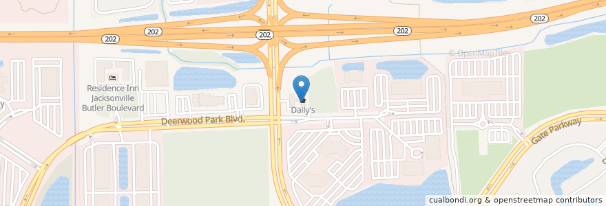 Mapa de ubicacion de Subway en United States, Florida, Duval County, Jacksonville.